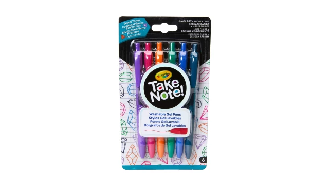 Crayola Take Note Afwasbare gelpennen 6 stuks
