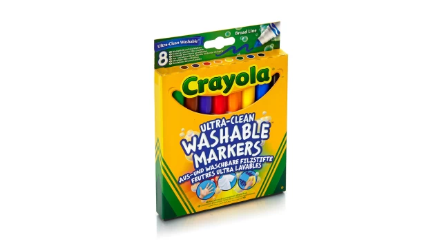 Crayola 8 Ultra Clean Viltstiften met kegelpunt