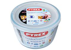 Pyrex Cook en Store Ronde schaal met deksel 15x9 cm