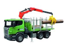 Bruder Scania R-series Timber truck with loading crane and 3