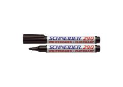 Schneider whiteboard/flipchart marker 290 rond zwart 10st.