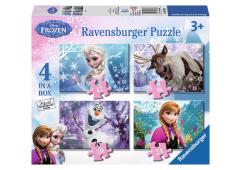 Disney Frozen Vier puzzels (12+16+20+24 st.)