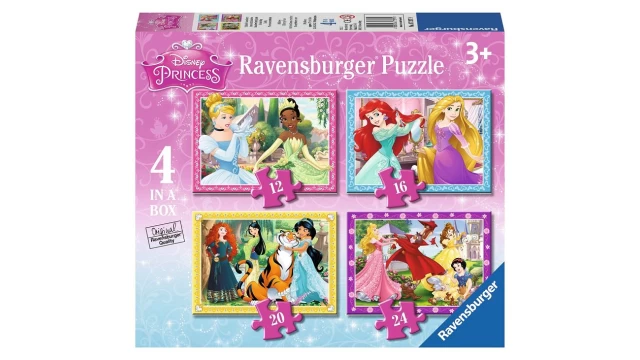 Disney Princess vier puzzels (12+16+20+24st.)