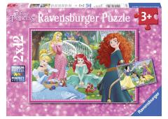 Puzzel 2x12 stukjes Disney Princess