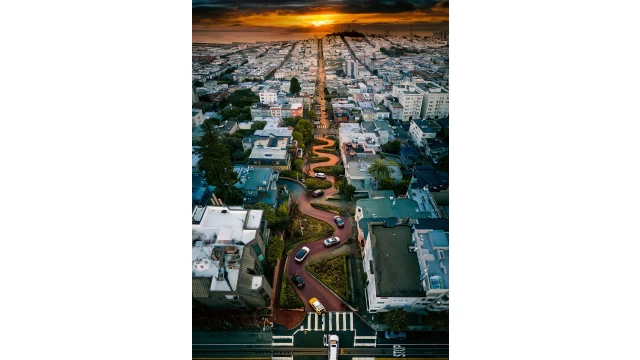 Puzzel 1000 stukjes Lombard Street San Francisco