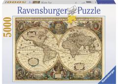 Puzzel 5000 stukjes Antieke Wereldkaart