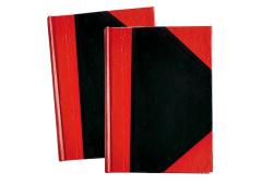 Notitieboek A6 harde kaft zwart/rood
