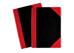 Notitieboek A5 harde kaft zwart/rood