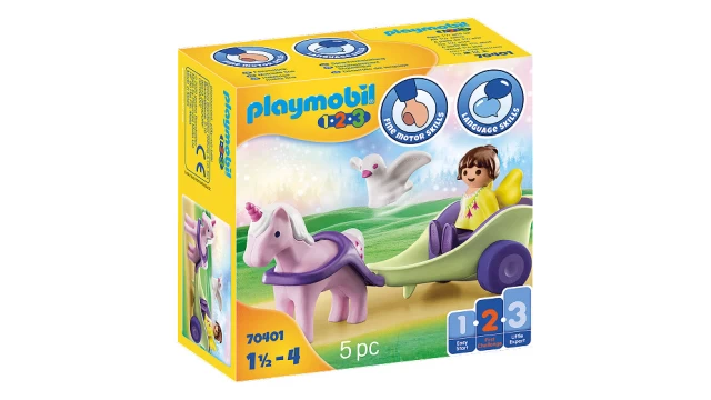 Playmobil 1.2.3. Eenhoornkoets met fee