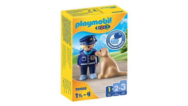 Playmobil 1.2.3. Politieman met hond