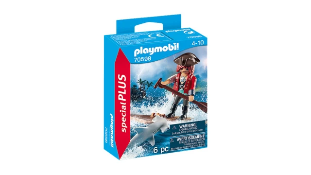 Playmobil Special Plus Piraat met vlot en hamerhaai
