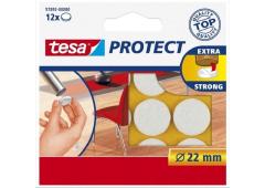 Tesa Beschermvilt rond 22mm 12 stuks wit
