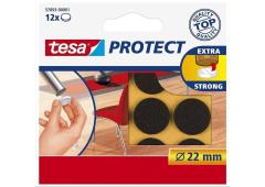 Tesa Beschermvilt rond 22mm 12 stuks bruin