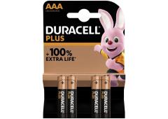 Batterij Duracell Alkaline Plus AAA bls4