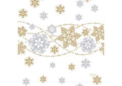 Duni Servetten Snow Glitter White 33x33cm