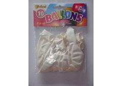 Ballonnen no. 12 wit 10 stuks