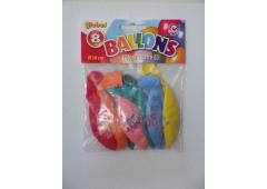 Ballonnen cijfer 65 no. 12 eenzijdig 5 zakjes met 8 stuk