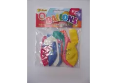 Ballonnen cijfer 4 no. 12 eenzijdig 5 zakjes met 8 stuks