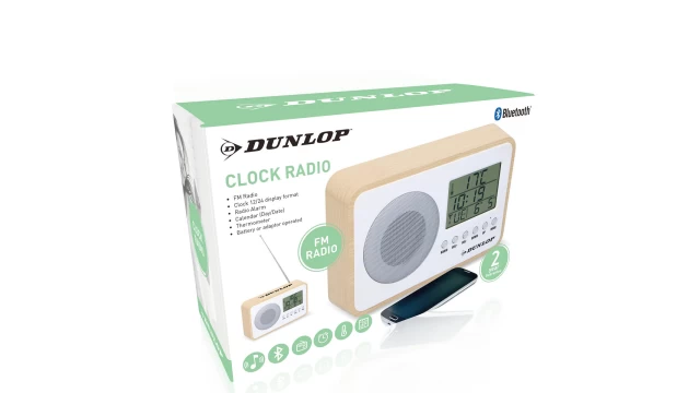 Dunlop Wekkerradio FM digitaal incl thermometer