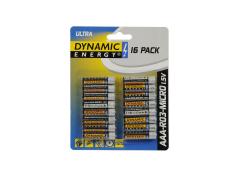 Batterij Dynamic Energy AAA 16 stuks
