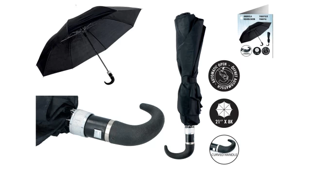 Paraplu 21 inch zwart
