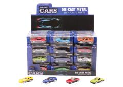 Super Cars 2.6 inch die-cast auto 12 assorti in display