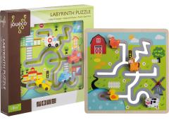 Joueco - Labyrint puzzel stad/boerderij