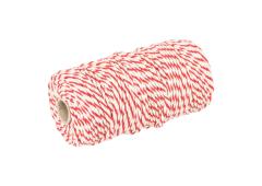 Rolladetouw rood/wit 80m
