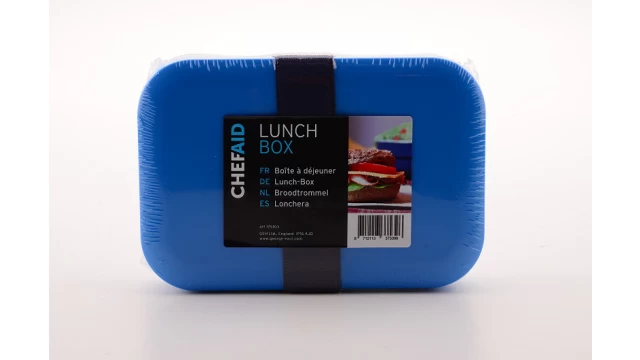 Lunchbox blauw ChefAid met elastiek