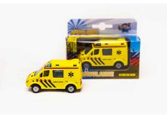 Kids Globe Die Cast pull back ambulance 8cm