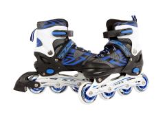Inline skates blauw/zwart abec7 alu frame verstelbaar 35-38