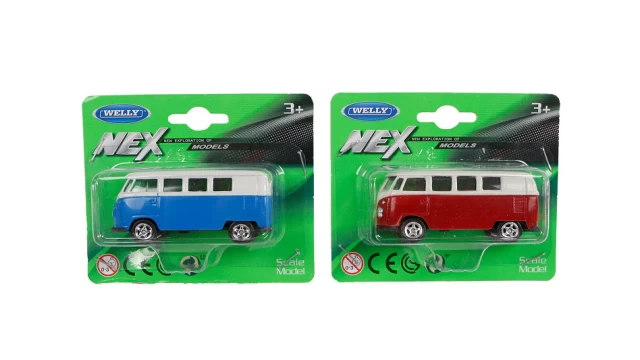 Welly VW classical T1 bus Die Cast 1:60 2 assorti