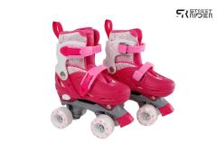 Rolschaatsen roze 608Z alu frame verstelbaar 27-30