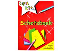 Schetsboek Crea-kit A4 Gekleurd 20 vel 160 grams