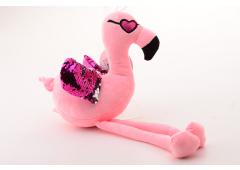 Pluche Flamingo met paillette +/- 50cm