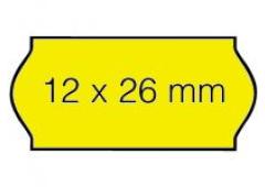 Etiket 2612 fluor geel afneembaar 6 stuks
