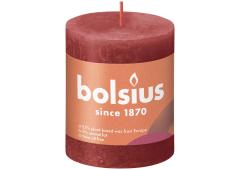Bolsius Rustiek stompkaars 80/68 - Delicate Red
