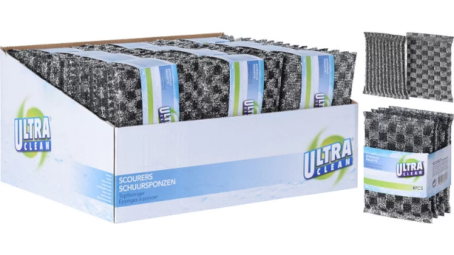 Ultra Clean schuurspons set 4 stuks